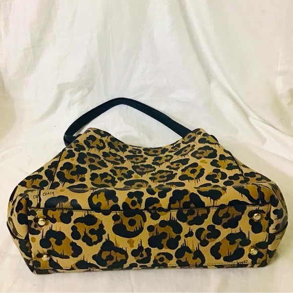 Coach Leopard Print Edie Shoulder Bag - Picture 4 of 15